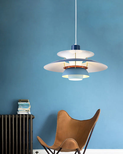 Scandinavische Hanglamp Eettafel Metaal Kleurrijk Retro Deens Design Woonkamer Keukeneiland