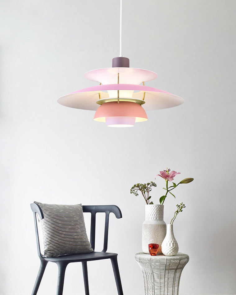 Scandinavische Hanglamp Eettafel Metaal Kleurrijk Retro Deens Design Woonkamer Keukeneiland