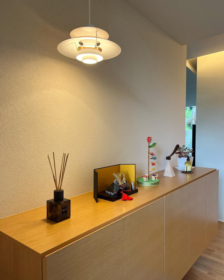 Scandinavische Hanglamp Eettafel Metaal Kleurrijk Retro Deens Design Woonkamer Keukeneiland