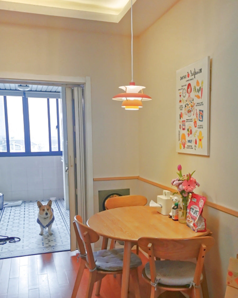 Scandinavische Hanglamp Eettafel Metaal Kleurrijk Retro Deens Design Woonkamer Keukeneiland