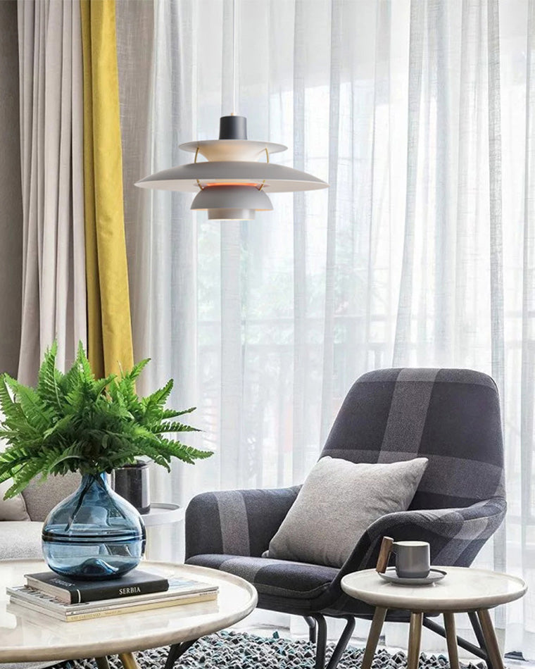 Scandinavische Hanglamp Eettafel Metaal Kleurrijk Retro Deens Design Woonkamer Keukeneiland