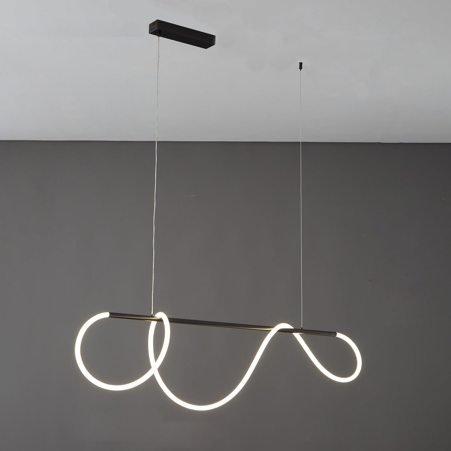 Hanglamp Touw Led Cirkel Messing Dimbaar 3 Maten Eetkamer Woonkamer Minimalistisch