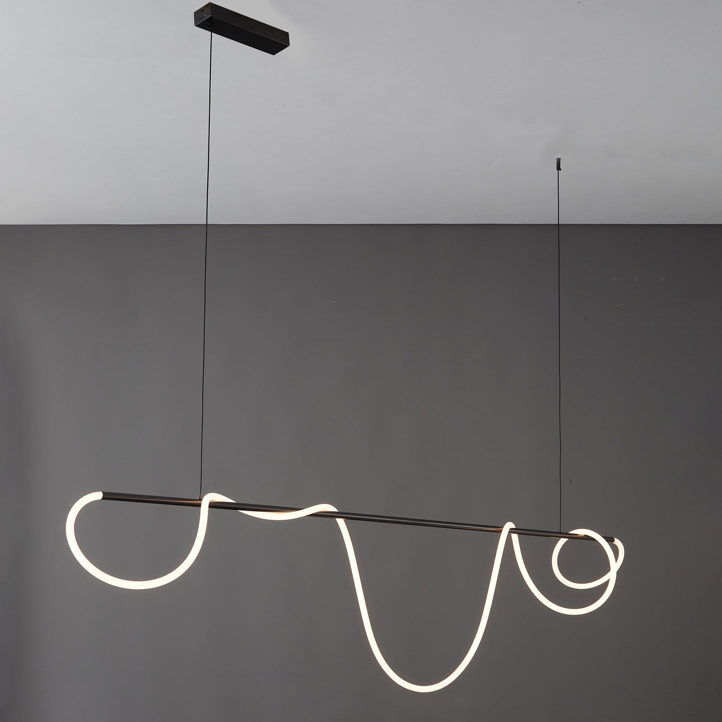 Hanglamp Touw Led Cirkel Messing Dimbaar 3 Maten Eetkamer Woonkamer Minimalistisch