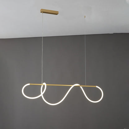 Hanglamp Touw Led Cirkel Messing Dimbaar 3 Maten Eetkamer Woonkamer Minimalistisch