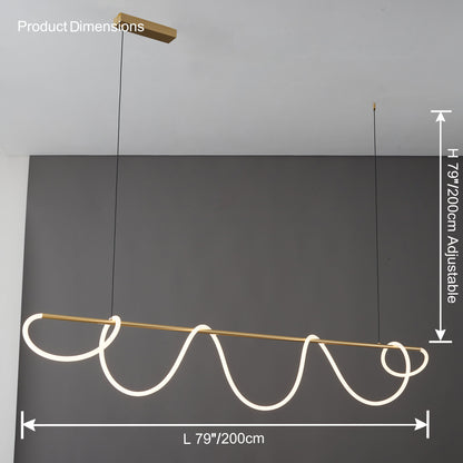 Hanglamp Touw Led Cirkel Messing Dimbaar 3 Maten Eetkamer Woonkamer Minimalistisch