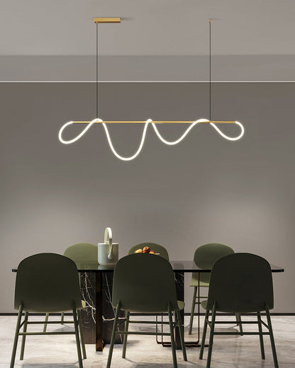 Hanglamp Touw Led Cirkel Messing Dimbaar 3 Maten Eetkamer Woonkamer Minimalistisch