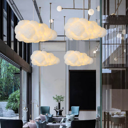 Sansoti | Wolk Hanglamp Wit voor Slaapkamer – Zachte Sfeerverlichting met E27 Fitting