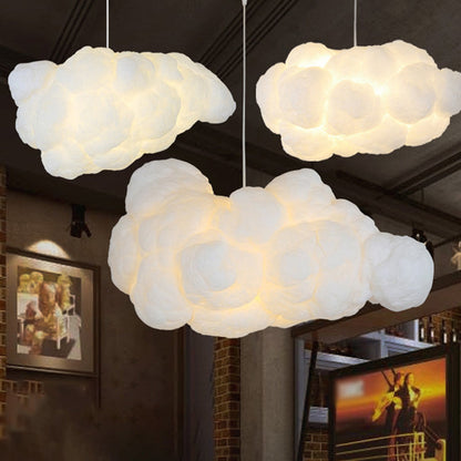 Sansoti | Wolk Hanglamp Wit voor Slaapkamer – Zachte Sfeerverlichting met E27 Fitting
