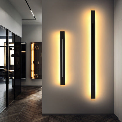 Moderne LED Wandlamp Balk Metaal | Wandverlichting Woonkamer | Zwart Goud | 60-120cm