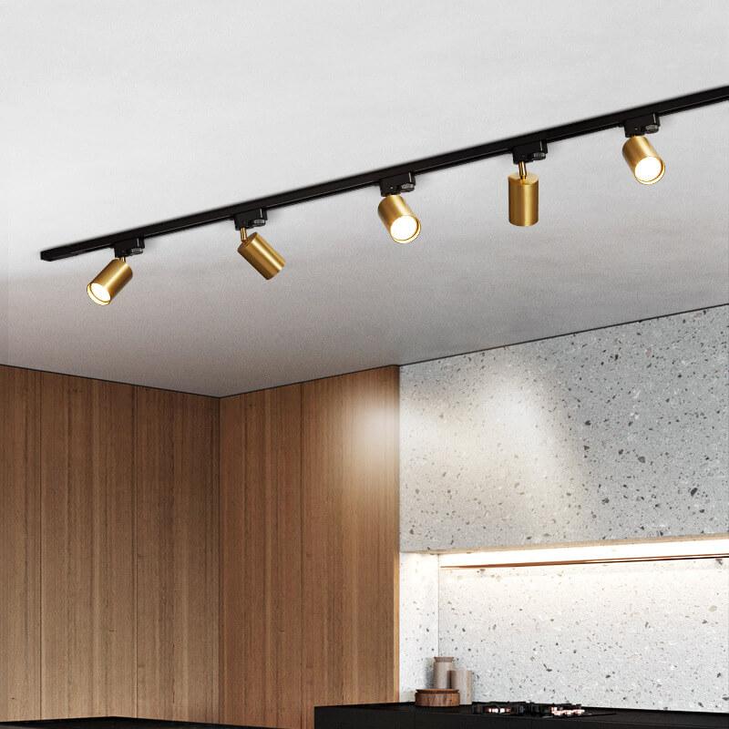 Moderne led railverlichting met verstelbare spots (3–5 lichtpunten) – plafondrail