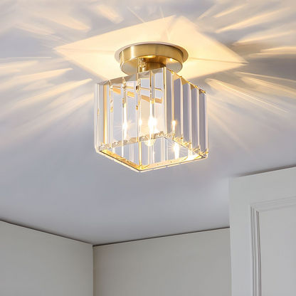 Plafondlamp Kristal Zwart Zilver Goud E27 Opbouw Modern Hal Woonkamer