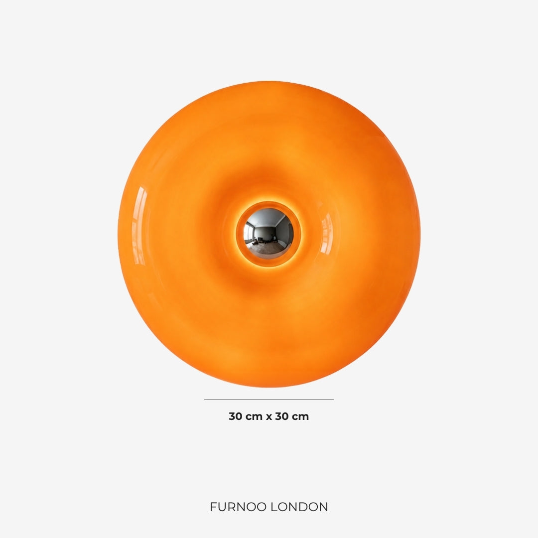NARA Sculptural Donut Lamp met 3 Kleurtemperaturen – Dimbare Glazen Tafellamp Bauhaus Design Touch Control Wandmonteerbaar Ambient Lighting