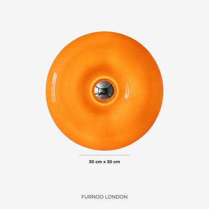 NARA Sculptural Donut Lamp met 3 Kleurtemperaturen – Dimbare Glazen Tafellamp Bauhaus Design Touch Control Wandmonteerbaar Ambient Lighting