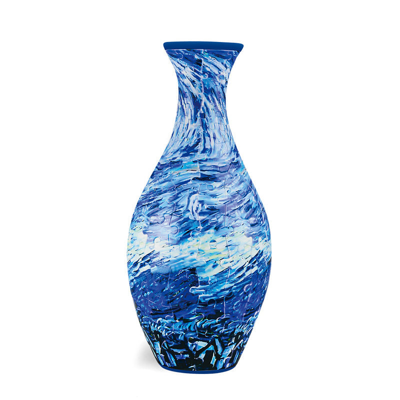 3D Puzzelvaas Zelfbouw – Creatief Decoratiestuk met 160 Puzzelstukjes – Unieke Vaas voor Bloemen – Doe-het-zelf Interieurobject – Inclusief Waterbeker en Standaard
