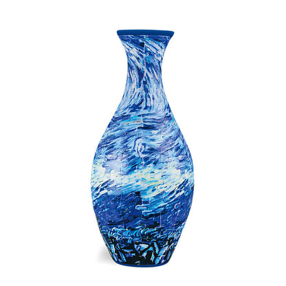 3D Puzzelvaas Zelfbouw – Creatief Decoratiestuk met 160 Puzzelstukjes – Unieke Vaas voor Bloemen – Doe-het-zelf Interieurobject – Inclusief Waterbeker en Standaard
