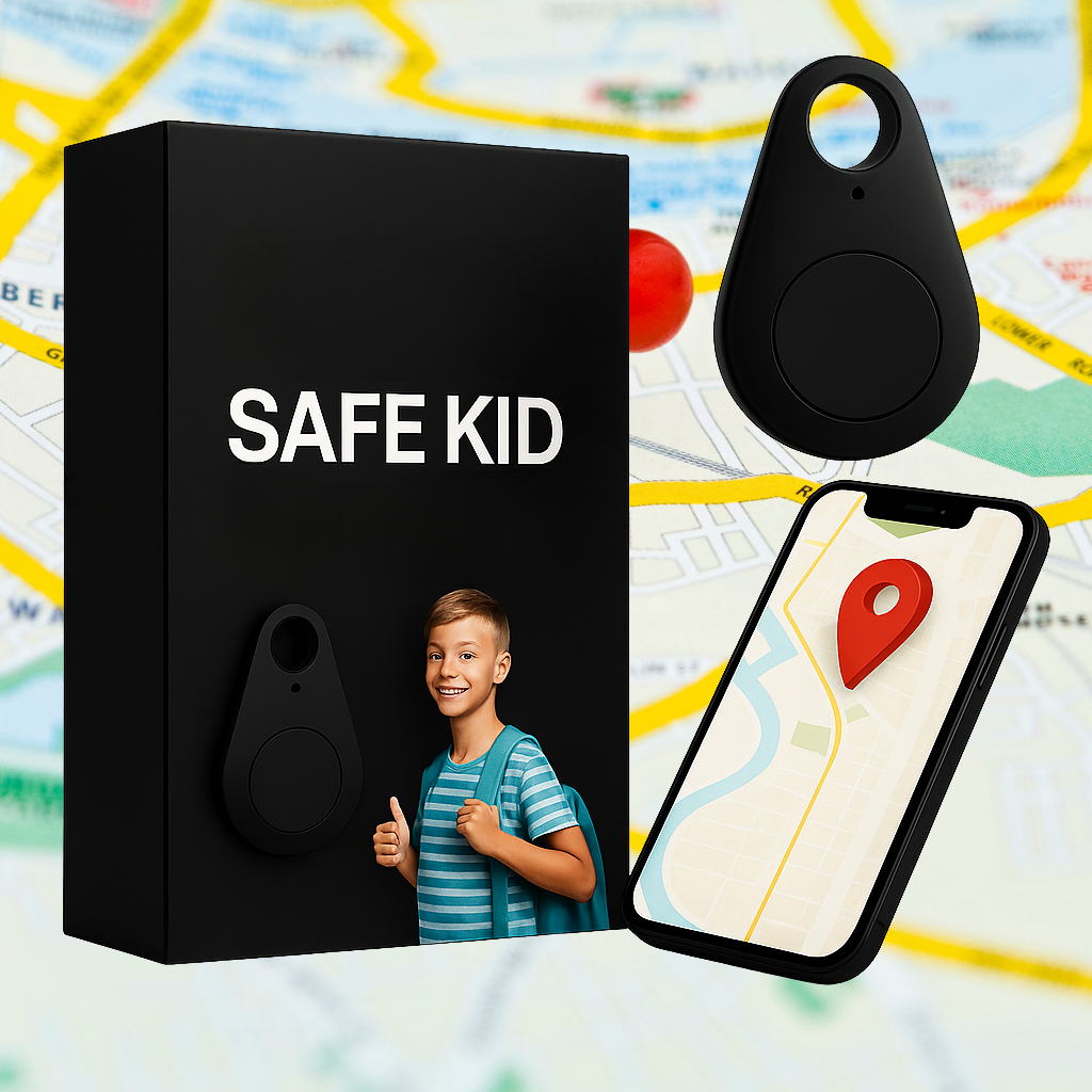 Kinder GPS-Tracker Waterdicht met Real-Time Locatie & SOS-Alarm | Klein, Licht, Draagtasje en Beveiligingsfuncties