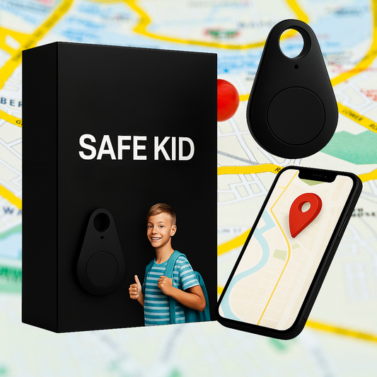 Kinder GPS-Tracker Waterdicht met Real-Time Locatie & SOS-Alarm | Klein, Licht, Draagtasje en Beveiligingsfuncties