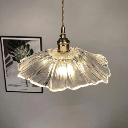 Sansoti | Cullivan Bloemvormige Hanglamp – Glazen Hanglamp met Gouden Fitting voor Woonkamer & Eetkamer