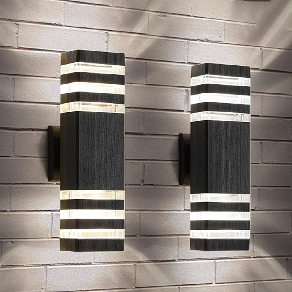 Buiten Wandlamp Up Down Gevelverlichting Waterdicht IP65 E27 Zwart