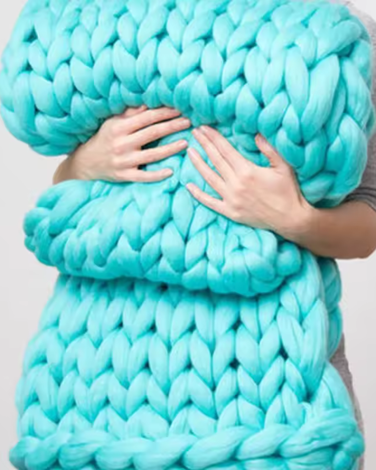 Handgebreid Chunky Plaid – Dik Gebreide Deken in Zachte Chenille voor Bank en Bed