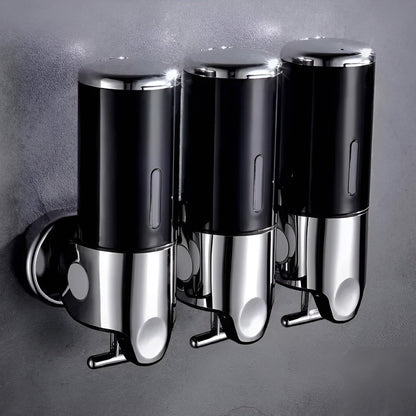 Wandzeepdispenser 500ml Wandmontage RVS Chroom Badkamer Keuken Enkel Dubbel Drievoudig Vloeibare Zeep