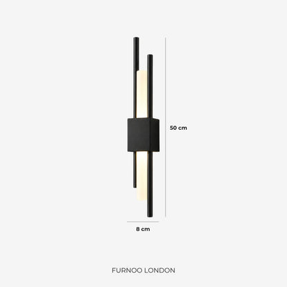 Scandinavische Minimalistische Wandlamp – Modern Verticaal Design met Gerichte LED-Verlichting – Zwart Goud