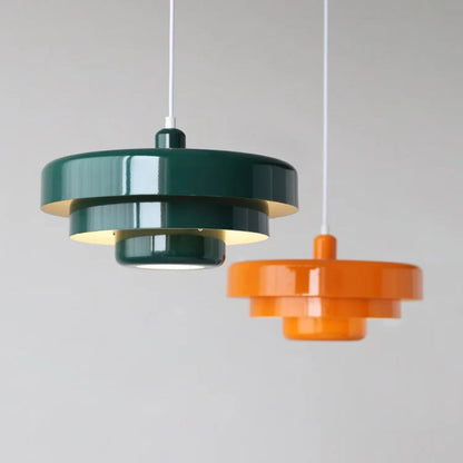 Hanglamp Metaal Gelaagd Ø35cm Oranje E27 Eettafel Woonkamer Retro Design Verlichting Industrieel Modern