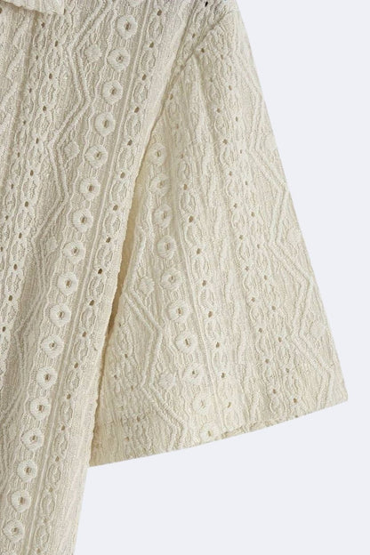 Luchtige Zomer Shirt Korte Mouwen voor Vrouw