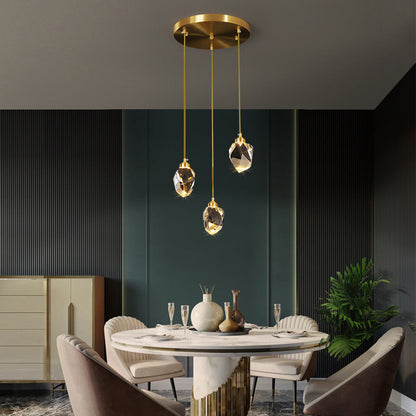 Hanglamp Glas Metaal Goud Verstelbaar Eettafel Woonkamer Keukeneiland Druppelvorm Designlamp Sfeerverlichting