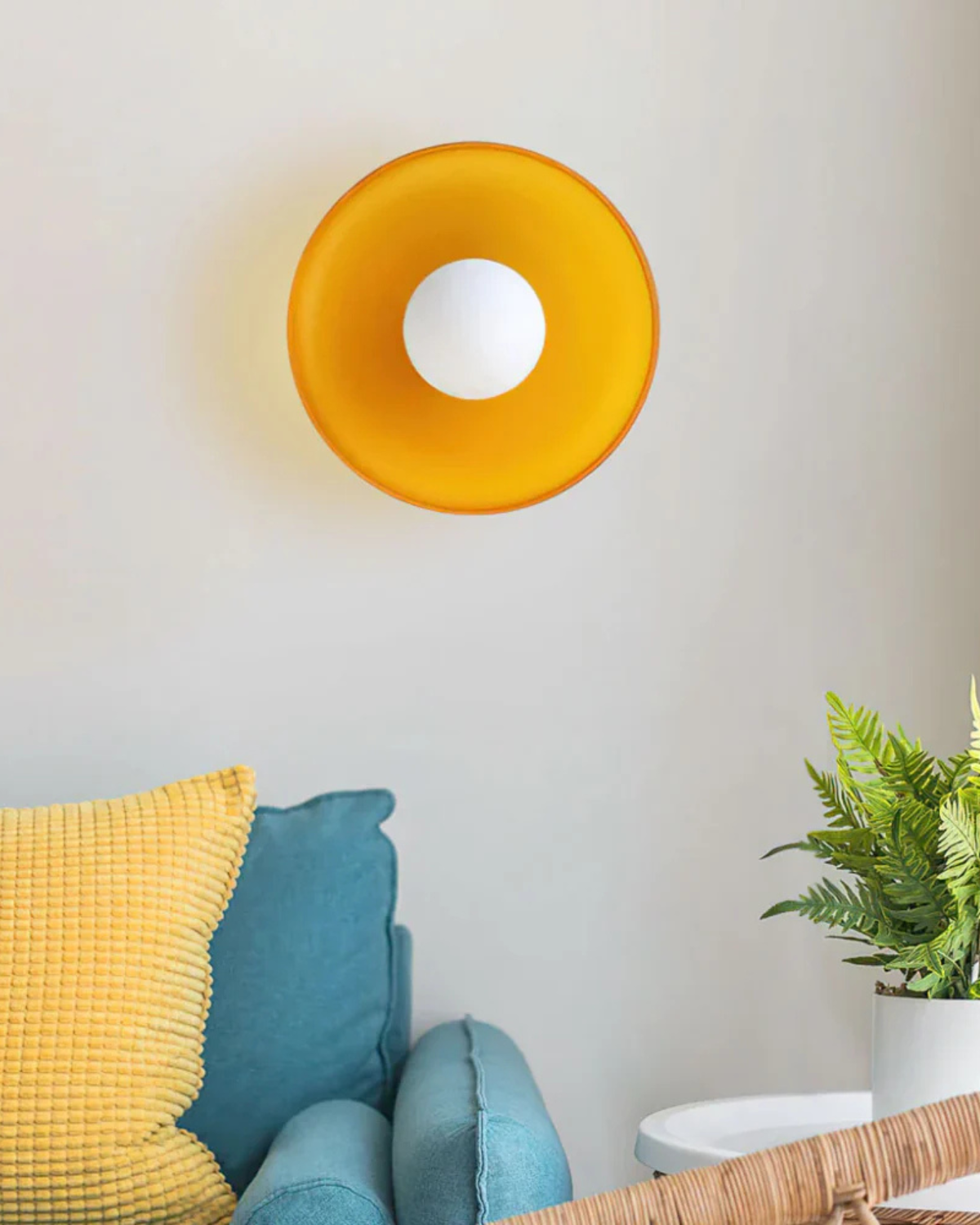 Moderne ronde plafondlamp van glas en ijzer – minimalistische designlamp voor woonkamer en slaapkamer met warme lichtkleur