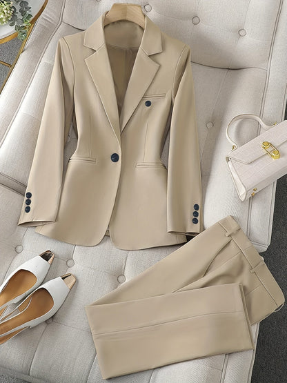 Dames Blazer Pak Reverskraag Tijdloos Elegant
