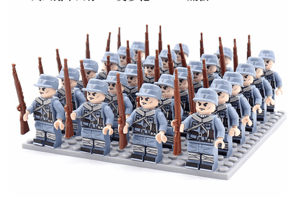 Historisch Figuren Bouwblokken Set 21-Delig – Verzamelbare Minifiguren uit 8 Landen met Accessoires