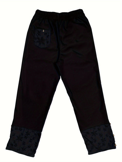 Dames Broek Elastische Band en Kantdetail