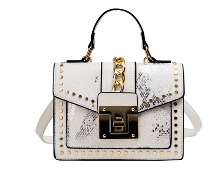 Dames Schoudertas Slangenprint Lederlook Modieus Model