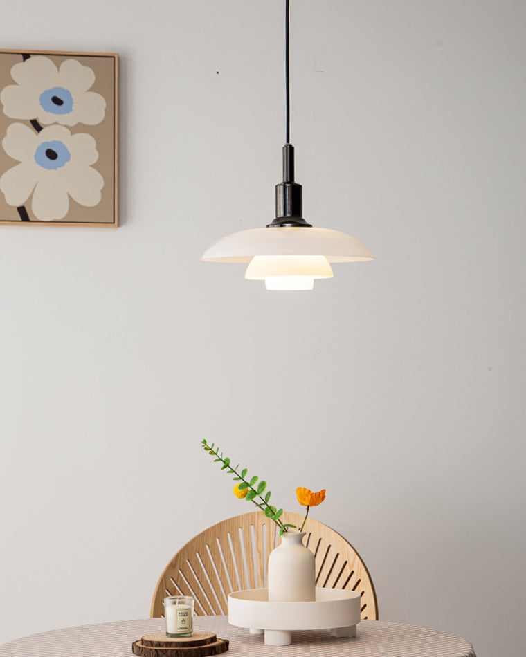 Hanglamp Glas Rond Scandinavisch Wit LED Woonkamer Eetkamer Slaapkamer Modern