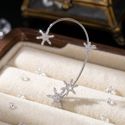 Verstelbare Oorklemmen Oorbellen – Elegante Tak-geïnspireerde Sieraden met Glinsterende Details voor Dames