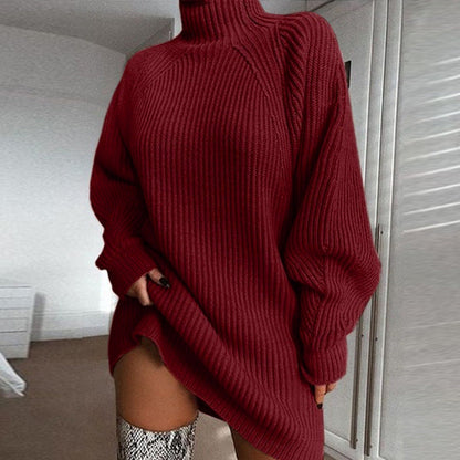 Dames Oversized Trui Jurk Gebreid Comfortabel