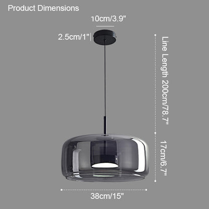 Hanglamp Geblazen Glas Amber Goud Rond Verstelbaar Eettafel Woonkamer Modern