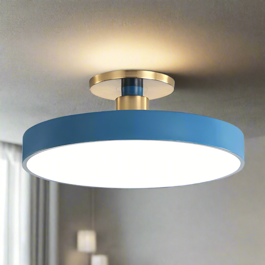 Ronde nordische plafondlamp met geïntegreerde led en zacht diffuus licht voor moderne interieurs