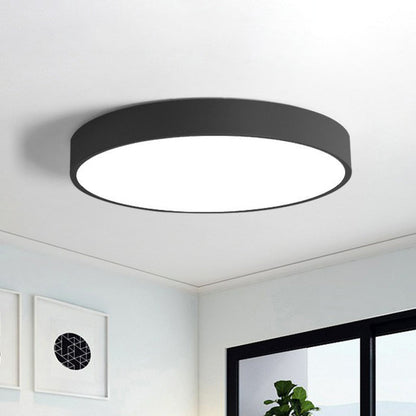 Ronde LED Plafondlamp Scandinavisch Design Metalen Slaapkamerlamp Extra-dun Plafondverlichting Nordic Sfeervolle Dimbare Opbouw
