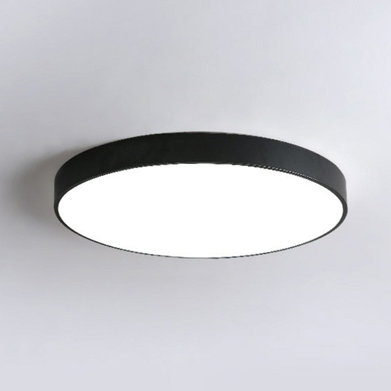 Ronde LED Plafondlamp Scandinavisch Design Metalen Slaapkamerlamp Extra-dun Plafondverlichting Nordic Sfeervolle Dimbare Opbouw
