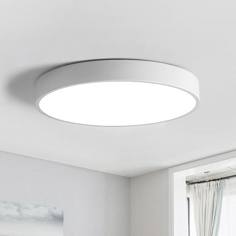 Ronde LED Plafondlamp Scandinavisch Design Metalen Slaapkamerlamp Extra-dun Plafondverlichting Nordic Sfeervolle Dimbare Opbouw