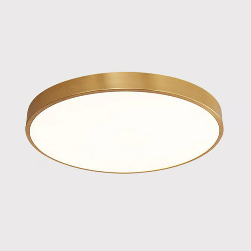 Ronde LED Plafondlamp Scandinavisch Design Metalen Slaapkamerlamp Extra-dun Plafondverlichting Nordic Sfeervolle Dimbare Opbouw