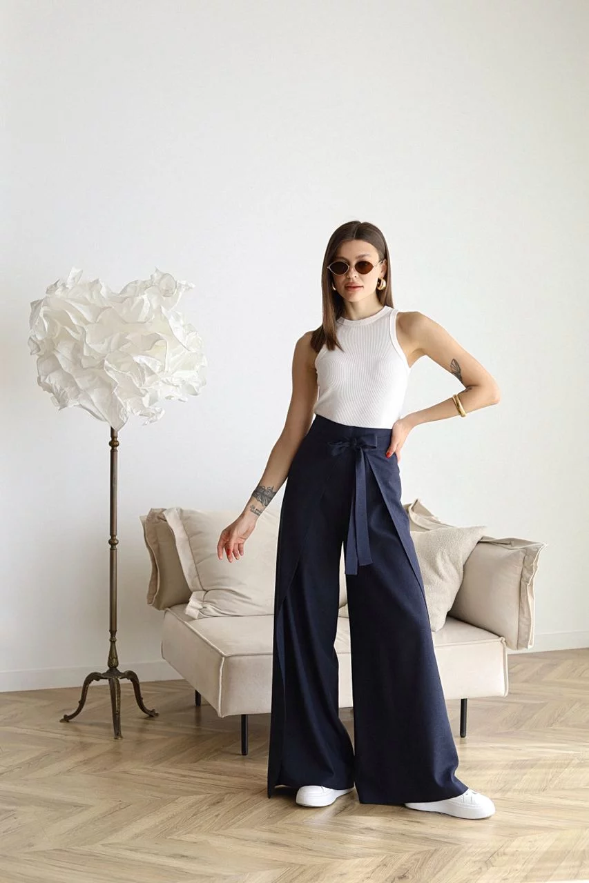 Vrouwen Pantaloni Larghi Adelina Wijd Broek