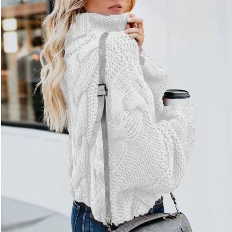 Dames Trui Oversized Kabelpatroon Lange Mouwen Warm