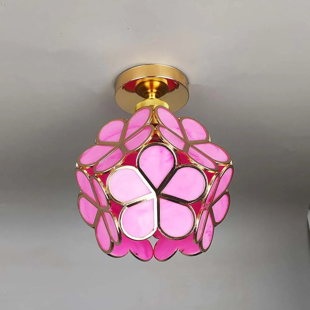Floyem Flower Plafondlamp 20cm Acryl Goud Gang Slaapkamer Bloemdesign Verlichting Compacte Plafondlamp Hal Lamp