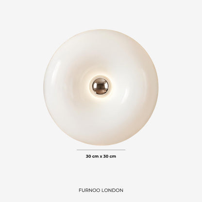 NARA Sculptural Donut Lamp met 3 Kleurtemperaturen – Dimbare Glazen Tafellamp Bauhaus Design Touch Control Wandmonteerbaar Ambient Lighting