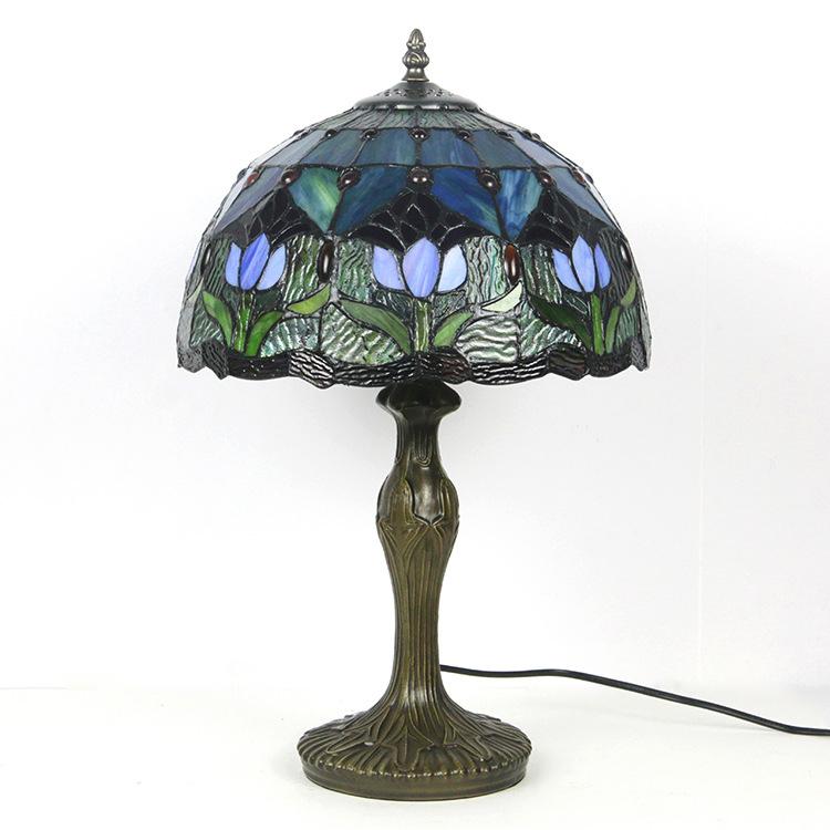 Tiffany Tafellamp Buntglas Klassiek 45cm E26 Glas Metaal Woonkamer