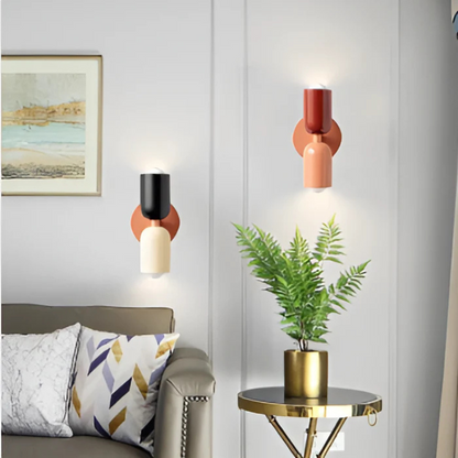 Wandlamp Dubbel Verstelbaar LED Crème Roze Groen Scandinavisch Design Woonkamer Slaapkamer Leeslamp Sfeerverlichting
