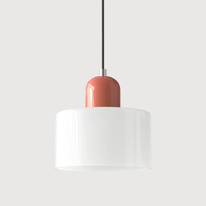 Lismeno Retro Hanglamp Glas 15cm Groen Oranje Eettafel Keuken Vintage Verlichting Compact
